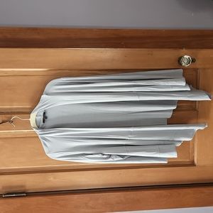 Light gray open long sweater